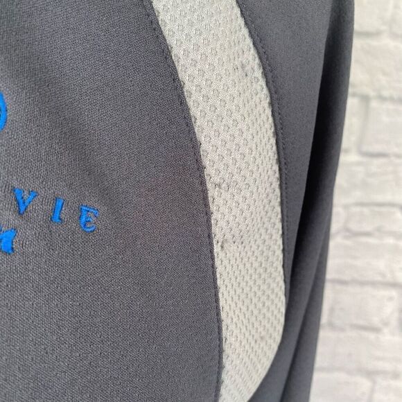 Alo cool fit men XL Longsleeve 1/4 zip mock turtleneck grey & blue - Picture 5 of 12